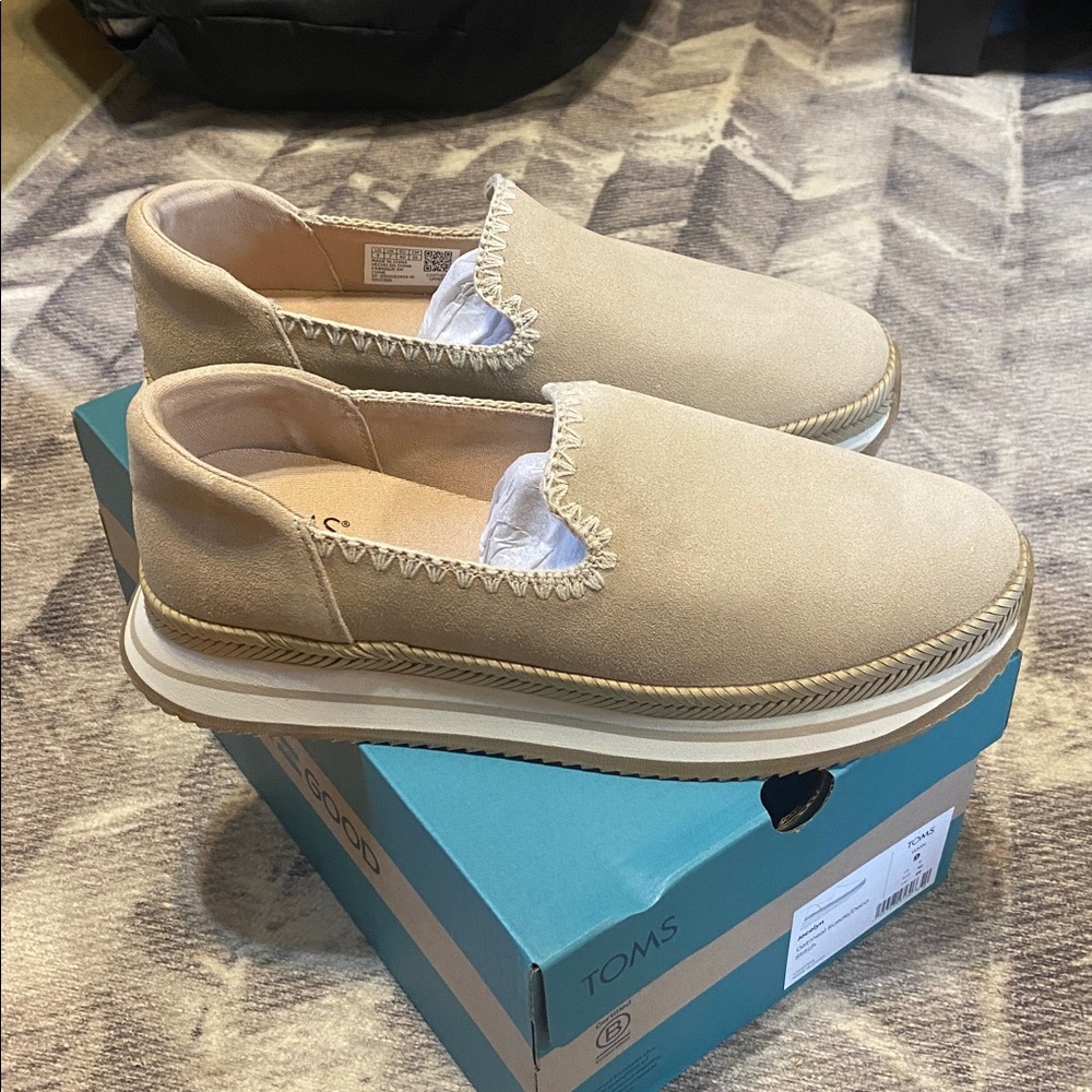 Toms Beige Slip-On Women's Shoes